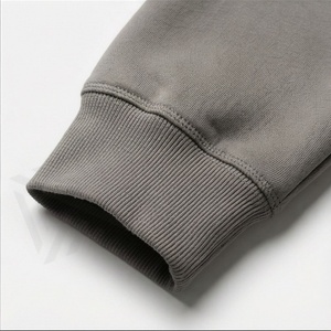 Men's Gray Hooded Tracksuit Full <b>Zipper</b> <b>Sweatshirt</b> and Joggers Solid Color Casual Wear Breathable Cotton Autumn Outfit - Product Image 6