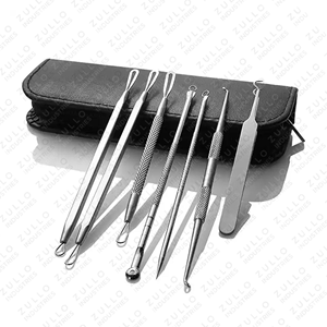 Kit Extractor de Puntos Negros y Acné de Acero Inoxidable con Logotipo Personalizado OEM, Herramientas para Eliminar Puntos Negros y Espinillas - Product Image 2