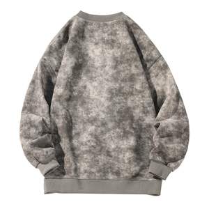 Sweat-shirt tendance personnalisé de couleur verte unie, sweat-shirt de haute qualité à col rond et manches longues pour hommes - Product Image 2