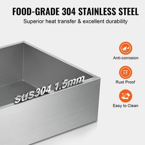 Pentola Industriale da 35 Galloni per Cottura, Vaso Evaporatore per Sciroppo d'Acero, Capacità 509 Tazze (8.8oz), Design Piatto, 2 Valvole, 3 Modalità di Riscaldamento - Product Image 3