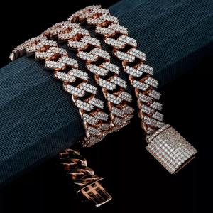 Precio al por mayor Cadena cubana de plata de ley 925 con moissanita VVS, certificada GRA, estilo Hip Hop, longitud personalizada, en caja - Product Image 3