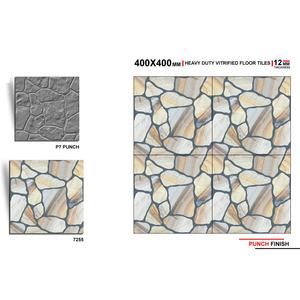 Carrelage de sol en porcelaine d'extérieur antidérapant numérique de qualité supérieure 40x40cm 12mm aspect pierre extérieur salle de bain moderne brique réfractaire - Product Image 2