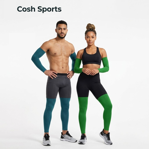 Ensemble d'équipement de compression professionnel Cosh Sports – Manchons de protection UV et leggings athlétiques respirants - Product Image 1