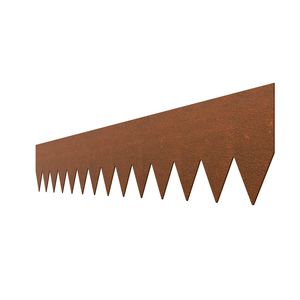 Bordure de jardin en acier résistant aux intempéries, effet métal vieilli, 6 packs - 40 x 6 pouces, séparateur de plantes artificielles pliable - Product Image 5