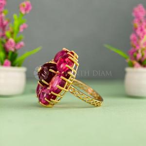 Color Diamond <b>Ring</b> in Round Cut <b>Fine</b> Diamond Jewelry Lab Created Diamond <b>Ring</b> in White & Rose Gold Diamond <b>Ring</b> for Women's - Product Image 5