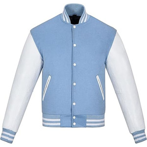 เสื้อแจ็คเก็ตวาร์ซิตี้แบบยูนิเซ็กซ์  แบบ Letterman  สำหรับเบสบอล วิทยาลัย มหาวิทยาลัย  แบบมีฮู้ด  คอตั้ง  โลโก้ด้านหน้า  ทำจากผ้าขนสัตว์ 100%  แบบสองด้าน  กันน้ำ - Product Image 1
