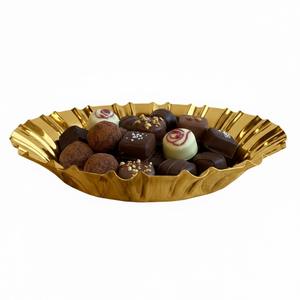 Bol à chocolat élégant en métal doré poli, bol décoratif moderne pour servir des bonbons et des desserts, pour la maison, les mariages, les hôtels. - Product Image 3