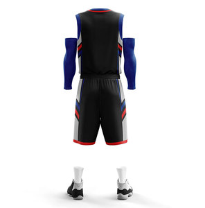 Men's Sublimated Basketball Uniform V-Neck Sleeveless Jersey With Matching <b>Shorts</b> Moisture Wicking Athletic Fit All Seasons - Product Image 2