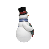 Bonhomme de neige de Noël en plastique soufflé, adorable bonhomme de neige avec couronne et écharpe, décoration de fêtes, modèle chinois YM8014679, vente en gros B2B