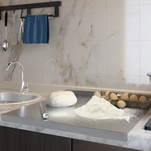 Bandeja Rodante de Acero Inoxidable de Doble Cara XXL, Duradera, para Servir Carne Cocida, Desayuno, Hornear, Cortar y Servir Frutas y Verduras - Product Image 5