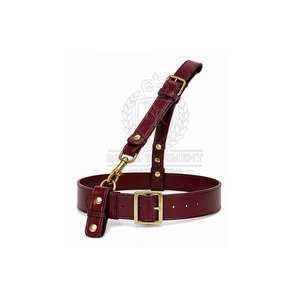 Ceinture Sam Browne en cuir personnalisée avec sangle robuste, boucle classique et ajustement réglable pour tenue formelle - Product Image 5