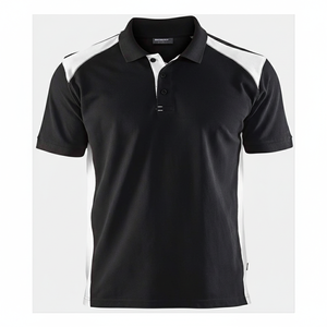 Polo bicolore pour homme, mode moderne, décontracté, été, 66% coton, broderie, service OEM, polos personnalisés pour homme - Product Image 6