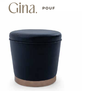 Pouf ottoman moderne en velours écologique, tabouret rond capitonné, siège rembourré pour salon, chambre à coucher, hôtel - Product Image 1