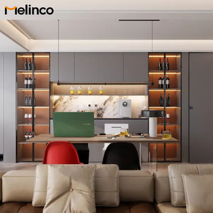 Série d'armoires murales Melinco personnalisées, même couleur que la porte, autonomes, durables, luxueuses, élégantes, modernes, à finition brillante, pour chambre à coucher - Product Image 6