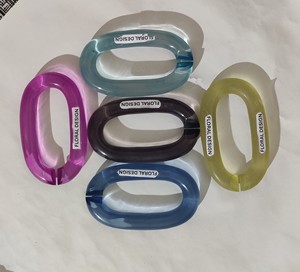 Resin High Quality Bulk Clear Acrylic Bag Handle Chain Non <b>gap</b> Acrylic Resin Chain Links for Handbags Strap - Product Image 3