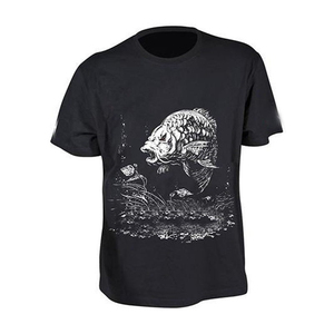 Camiseta de Pesca para Hombre Verde con Estampado Realista de Carpa, Diseño de Sublimación, Logotipo Frontal, Estilo Pullover, Talla Adulto - Product Image 2