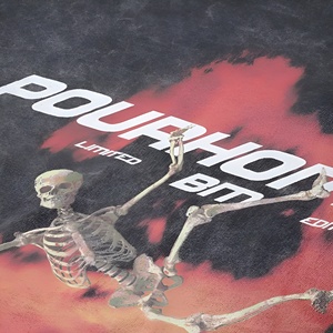 เสื้อยืดผู้ชายสไตล์วินเทจ ลุคสตรีทแวร์ ทรงหลวม ผ้าฝ้าย ซักย้อมสีแบบแอซิดวอช แขนสั้น ใส่สบายๆ สำหรับฤดูร้อน เหมาะกับสไตล์สตรีทแฟชั่น - Product Image 1