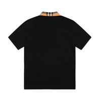 Chemise de golf décontractée unie personnalisée en jersey 100 % coton avec logo brodé, col montant vintage, pour hommes et femmes, style BUR Fashion Business