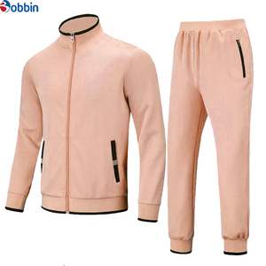 Bobbin Men's Light Blue Tracksuit Set Full Zipper Stand Collar Sporty <b>Jogging</b> <b>Suit</b> with Side Pockets Breathable Polyester Spring - Product Image 5