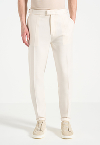 <span class=keywords><strong>Pantaloni</strong></span> Jogger da Uomo in Cotone Crema, Vita Elastica, Gamba Dritta, Leggeri e Traspiranti con Tasche Laterali, Stile Primaverile - Product Image 4