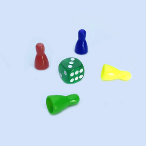 Wholesale Custom Color 4 Pawns <b>Dice</b> Set Plastic Pieces <b>Dice</b> Set Game Chess Accessories <b>Dice</b> Pieces for Board Game - Product Image 3