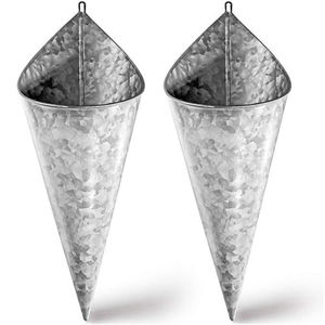 Maceta Redonda de Metal Galvanizado de Primera Calidad para Colgar en la Pared, para Interiores y Exteriores, para Suculentas, Decoración de Pared para Jardín y Hogar - Product Image 3