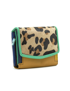 Véritable Animal imprimé fourrure cuir femmes élégant sac à main coloré Multi utilisations en cuir véritable Mini sac ATM porte-carte sac - Product Image 3