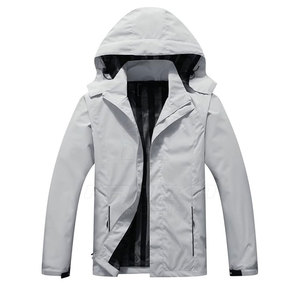 Veste coupe-vent polaire à capuche pour homme, haut de gamme, décontractée, hiver, écologique, respirante, coupe confortable, logo avant, pour usage quotidien - Product Image 4
