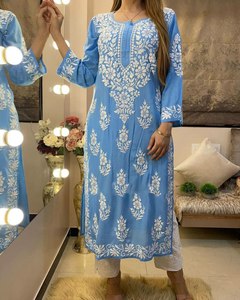 Vêtements indiens Salwar Kameez pour femmes, style série télévisée prêt-à-porter, exclusivité 2024, semi-cousus, qualité lourde, modal soie - Product Image 5