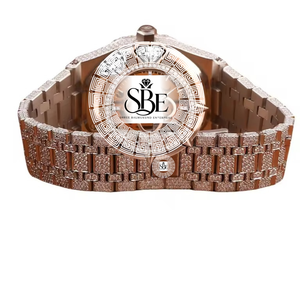 Montre de Luxe en Acier Inoxydable Argenté de Haute Qualité avec Cadran en Verre et Diamants Moissanite Scintillants pour une Élégance Quotidienne – Offre Spéciale - Product Image 4
