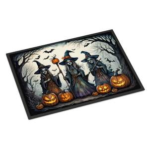 Felpudo de Halloween espeluznante de Brujas antideslizante lavable de pila baja 24H X 36W para entrada de puerta delantera uso interior y exterior - Product Image 1