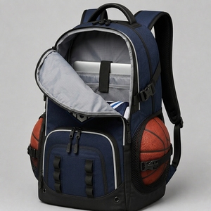Bolsa de baloncesto personalizada con tela resistente, amplio espacio de almacenamiento, múltiples compartimentos, correas ajustables y transporte cómodo. - Product Image 5