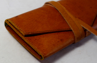 Dompet Pensil Kulit Kerbau Asli 100% Alami Terlaris Desain Baru Lembut & Lentur Warna Cokelat Tempat Kartu Nama Untuk Liburan