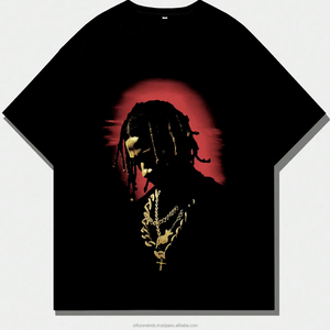 OEM Custom <b>Brand</b> Men's T-Shirt Fashion Streetwear Screen Printed with Sialkot SilkZone Ind Made Polyester/Cotton Material - Product Image 1