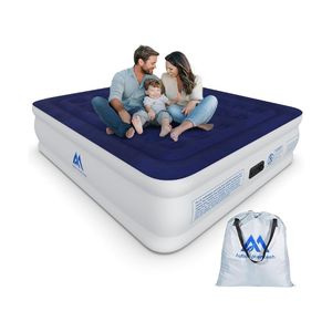 Colchón Inflable Queen con Bomba Integrada, Colchón Inflable de Lujo de 18'' de Altura, para Invitados y Camping, Capacidad Máxima de 660 lb - Product Image 1