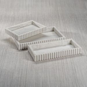 Meilleur plateau en marbre au design élégant, plateaux décoratifs, plateau en pierre, plateau de service, plateau de service en marbre avec poignée métallique, prix direct usine - Product Image 5