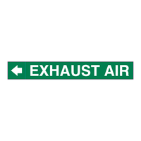 Marqueur de conduit d'air d'échappement Brady - Étiquette adhésive en PVC durable pour les conduits HVAC et industriels