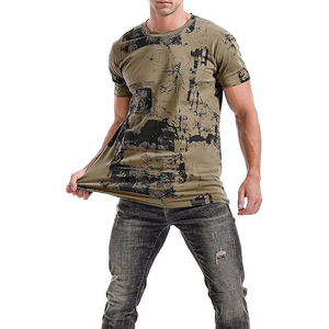 Camouflage Printed Short Sleeve T-<b>Shirt</b> Slim Fit Quick Dry Jersey O-Neck Casual Sport Wear - Product Image 3