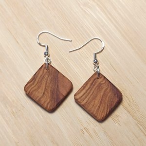 Boucles d'oreilles pendantes tendance pour femmes, en résine et bois, pour occasions festives, design personnalisé, Inde MN EXPORTS, modèle MNE-1106, canal de distribution - Product Image 6
