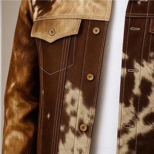 Premium Men's High Quality Genuine Leather Handmade Cowhide Leather <b>Jacket</b> <b>Western</b> Style for Men - Product Image 4