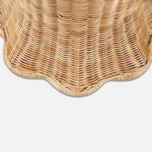 Elegant handwoven rattan coffee <b>table</b> curved wicker <b>table</b> natural eco friendly furniture stylish modern rustic living room <b>table</b> - Product Image 3