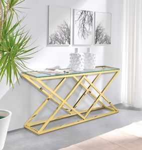 Artistic Metal <b>Console</b> <b>Table</b> Featuring Luxury <b>Marble</b> Top Elegant Display Furniture For Entryway Living Area Decoration - Product Image 2
