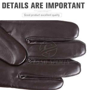 Gants en cuir pour hommes, chauds, doux, confortables, élégants, pour l'extérieur, décontractés, classiques, à la mode, en cuir véritable - Product Image 5