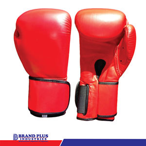 Guantes de Boxeo de Piel Sintética Roja para Exteriores, Ligeros, Transpirables, de Alta Calidad, Diseño Personalizado de Marca Plus - Product Image 1