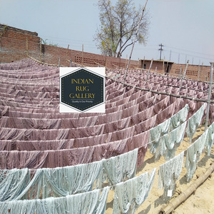 Pila retorcida de lana hilada a mano persa de pila baja cero anudada a mano con base de tejido plano Proyectos interiores para el hogar Alfombra de área personalizada a medida - Product Image 5