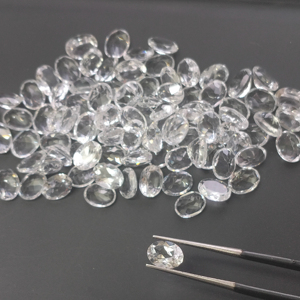 Natural White Topaz 8x6MM Oval Cut Best Quality Calibrated Loose Gemstone For Designer Jewelry Making - Product Image 1