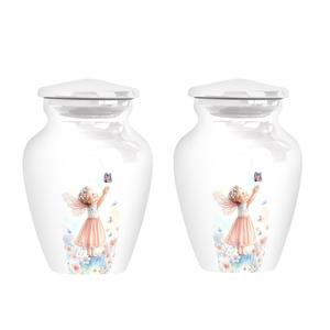 Artistic Butterfly Floral Cremation Urn Aluminum <b>Keepsake</b> <b>Ashes</b> Vessel Memorial Decorative Funeral Custom Design Uzair - Product Image 5