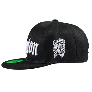 Gorra Snapback Negra de Visera Plana con Bordado 3D en Relieve, de Lona de Algodón, con Logotipo Bordado, Estilo Urbano, Unisex, Casual, para Adultos, para las Cuatro Estaciones - Product Image 4