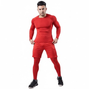 Ensemble de compression MMA pour hommes, respirant, écologique, sublimé, t-shirt à manches courtes et short, BJJ Jiu-Jitsu Surfing UPF50+ - Product Image 3
