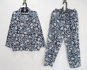 Conjunto de Pijama Floral para Mujer, Manga Larga, Cuello Solapa, Top con Pantalones, Ropa de Dormir, Conjunto de Pijama con Cuello Solapa para Mujer - Product Image 2